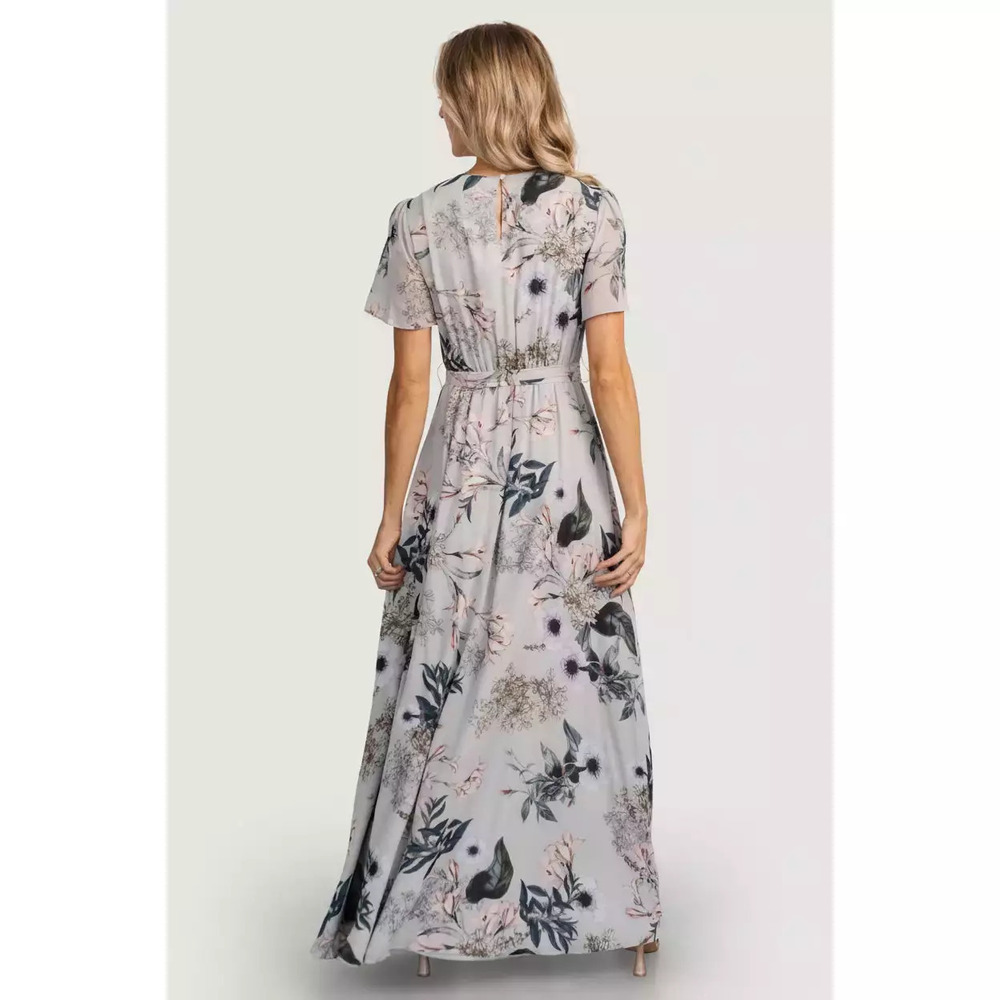 Baltic Born Naomi Short Sleeve Maxi Dress | Pale Blue Floral Size XLXL - Picture 5 of 5